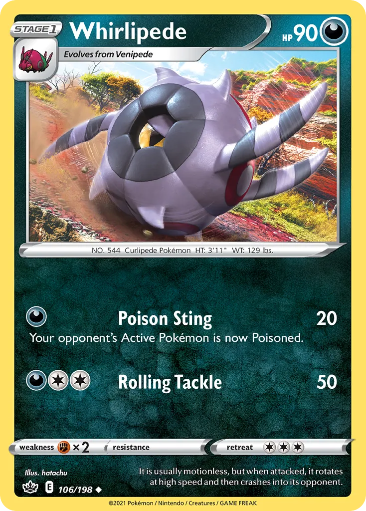 2021 Chilling Reign Whirlipede #106/198 Uncommon card image