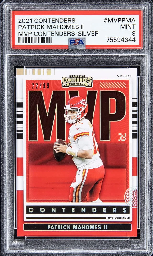 2021 Contenders Patrick Mahomes II MVP Contenders - Silver #MVPPMA card image