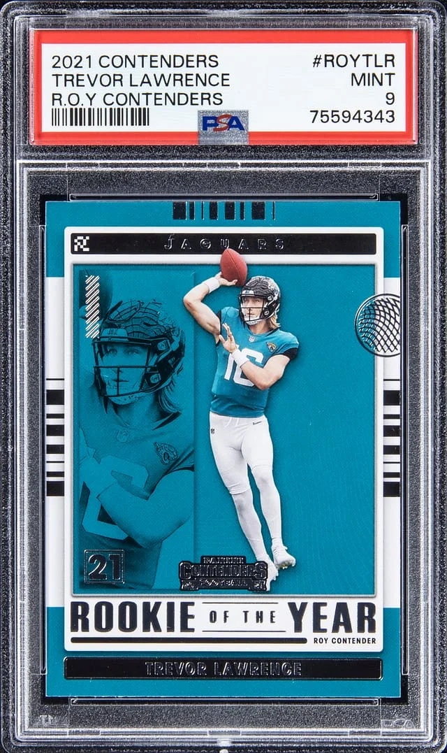2021 Contenders Trevor Lawerence R.O.Y Contenders #ROYTLR card image