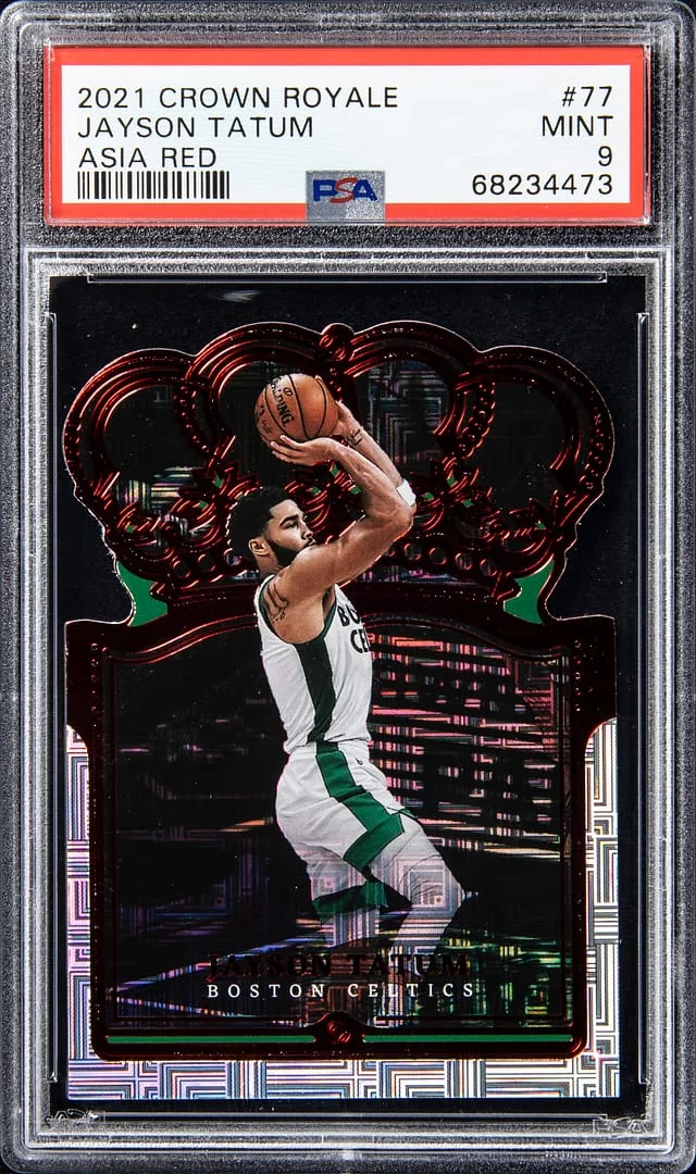 2021 Crowne Royale Asia Red Jayson Tatum #77 card image