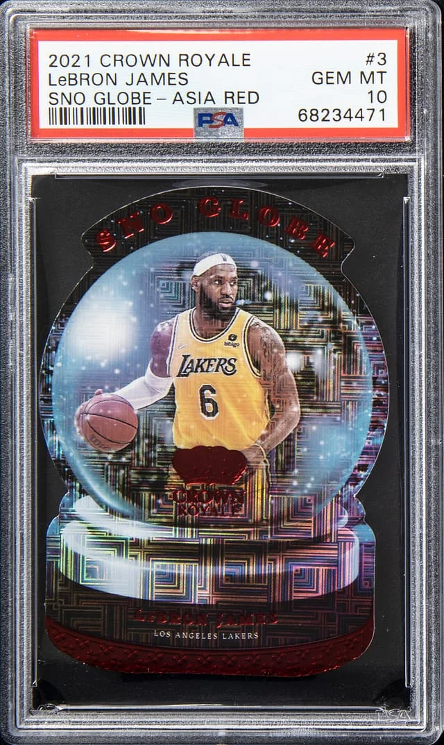 2021 Crowne Royale Sno Globe - Asia Red LeBron James #3 card image