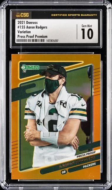 2021 Donruss Aaron Rodgers Variation - Press Proof Premium #155 card image