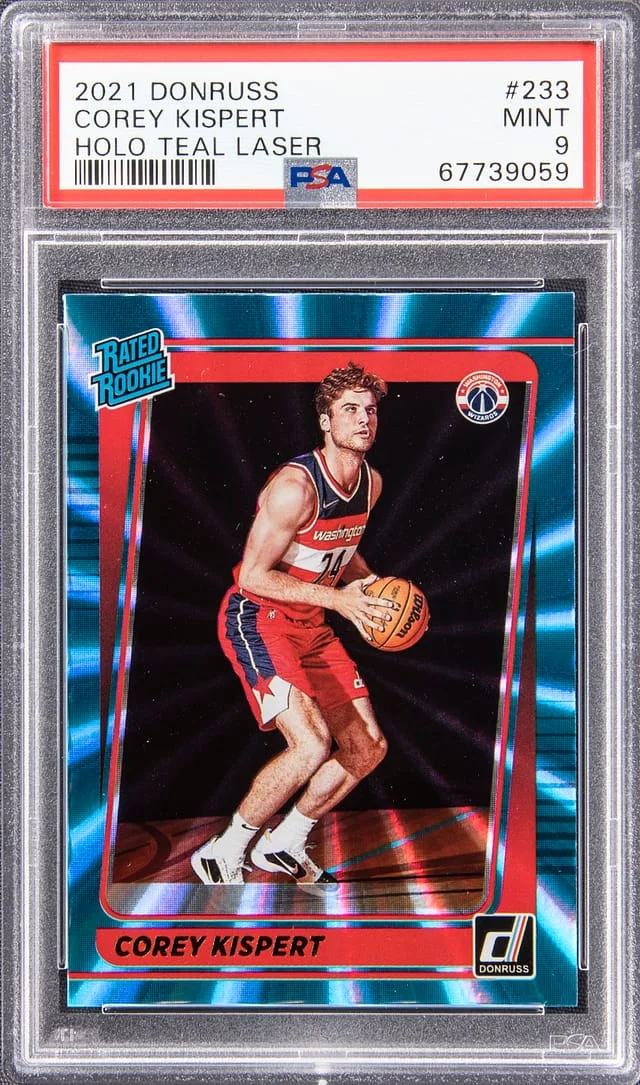 2021 Donruss Corey Kispert Holo Teal Laser #233 card image