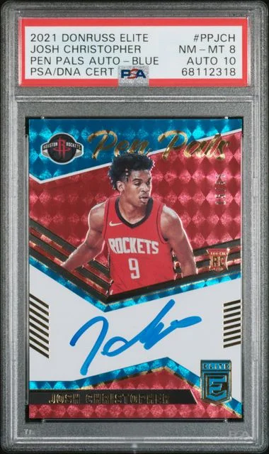 2021 Donruss Elite Josh Christopher Pens Pals Autographs Blue #PP-JCH card image