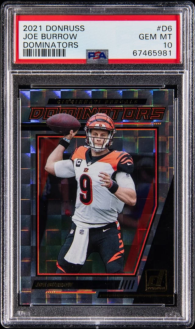 2021 Donruss Joe Burrow Dominators #D6 card image