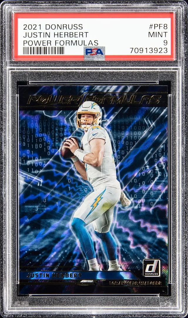 2021 Donruss Justin Herbert Power Formulas #PF8 card image