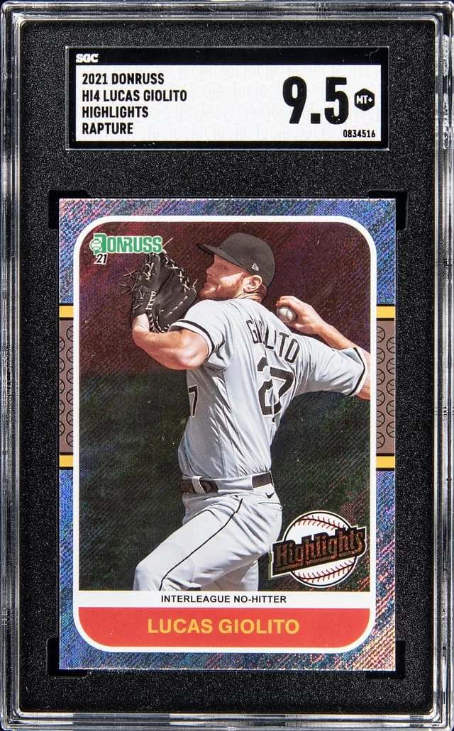 2021 Donruss Lucas Giolito Highlights Rapture #H14 card image