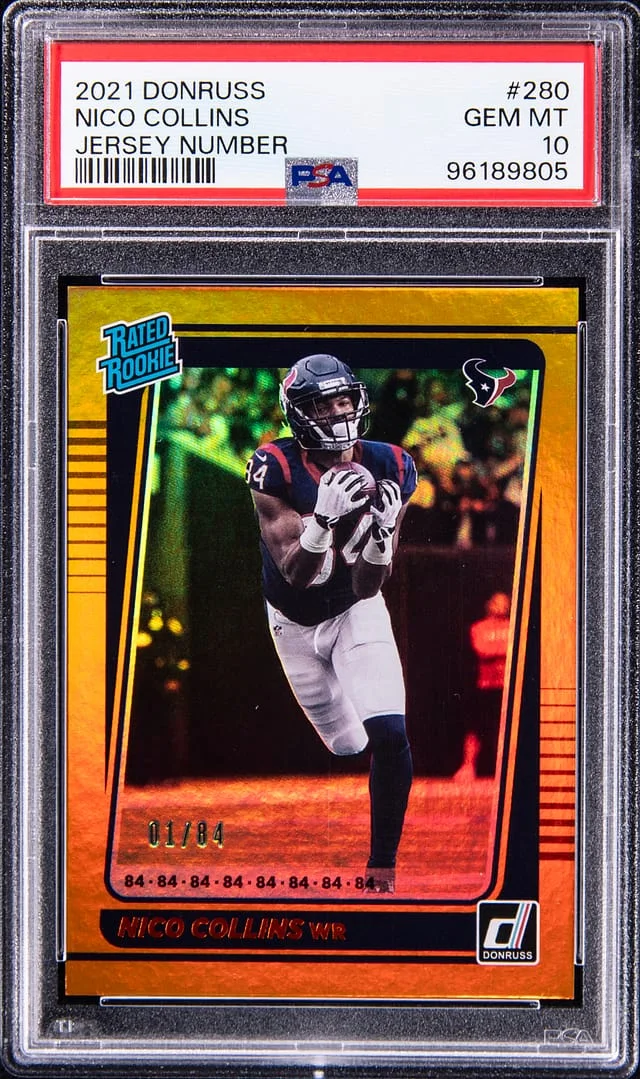2021 Donruss Nico Collins Jersey Number #280 card image