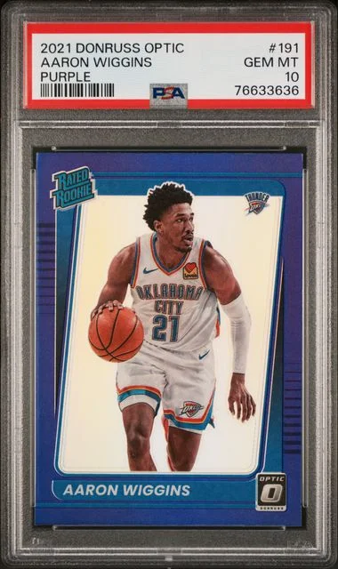 2021 Donruss Optic Aaron Wiggins Purple #191 card image