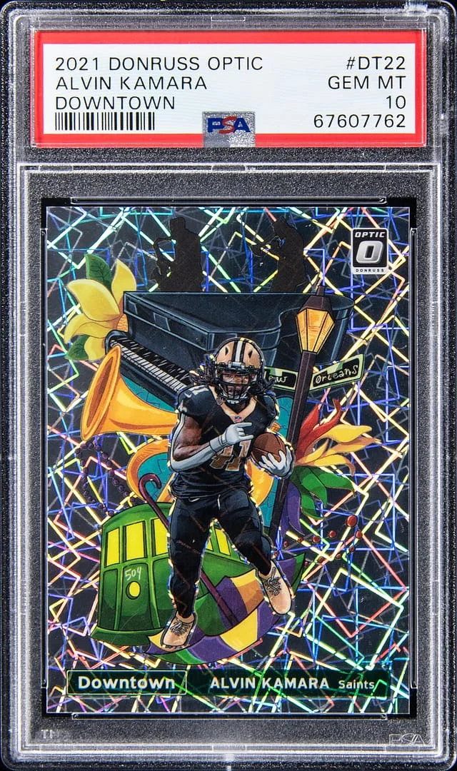2021 Donruss Optic Alvin Kamara Downtown #DT-22 card image