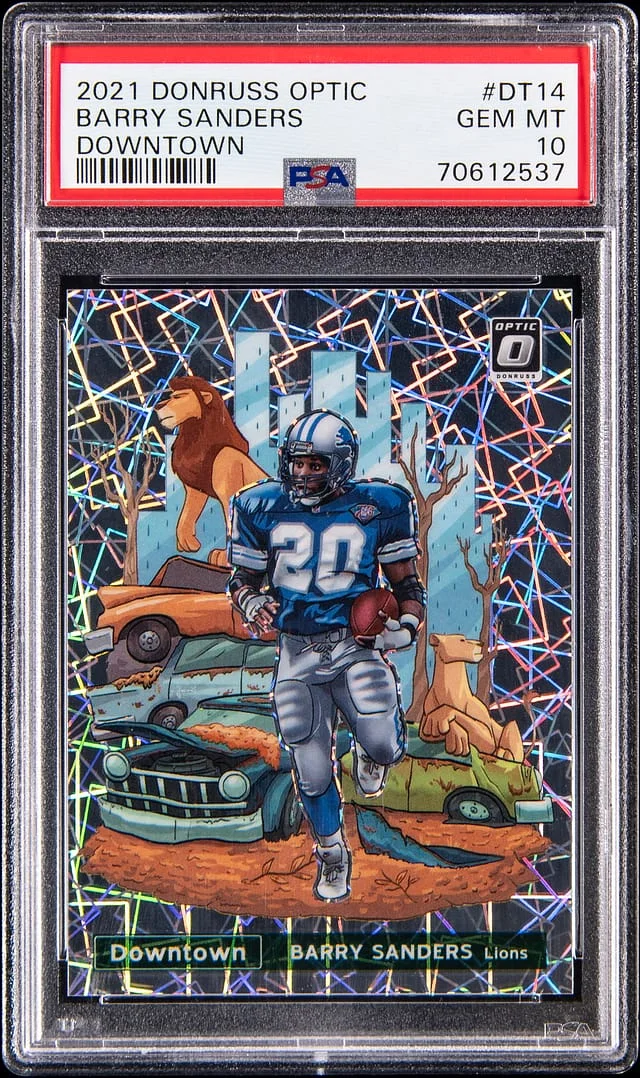 2021 Donruss Optic Barry Sanders Downtown #DT14 card image