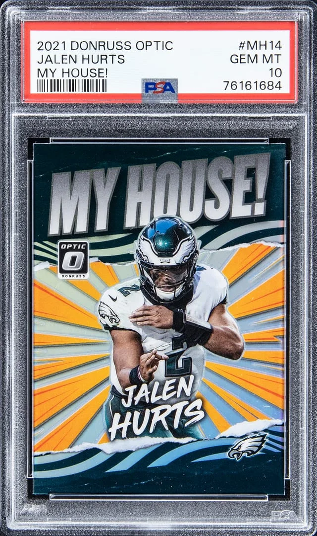 2021 Donruss Optic Jalen Hurts My House! #MH14 card image