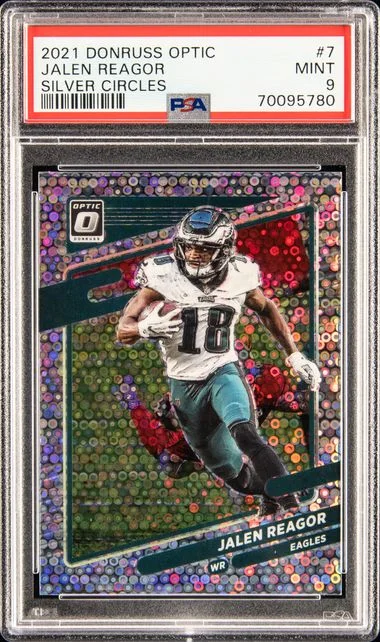 2021 Donruss Optic Jalen Reagor Silver Circles #7 card image