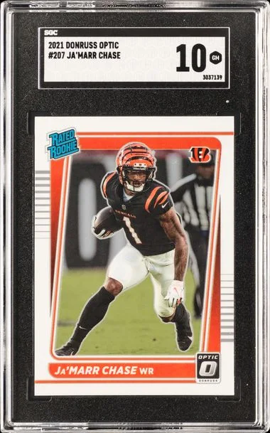2021 Donruss Optic Ja'Marr Chase Rated #207 card image