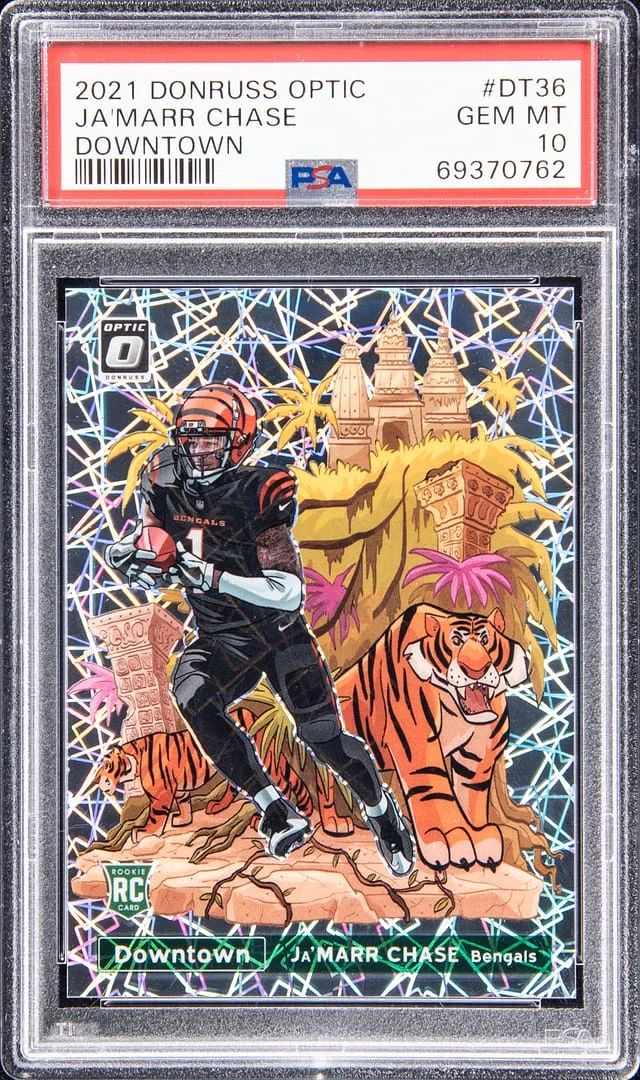 2021 Donruss Optic Ja'Marr Chase Downtown #DT-36 card image