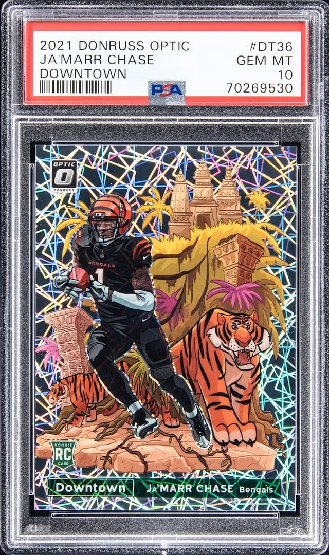2021 Donruss Optic Ja'Marr Chase Downtown #DT36 card image