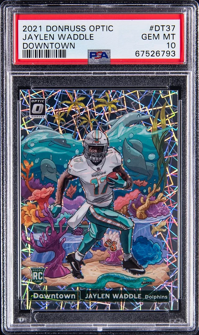 2021 Donruss Optic Jaylen Waddle Downtown #DT-37 card image