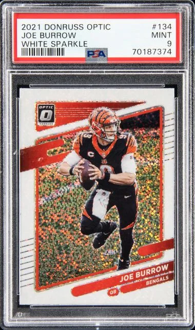 2021 Donruss Optic Joe Burrow White Sparkle #134 card image