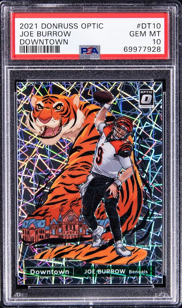 2021 Donruss Optic Joe Burrow Downtown #DT10 card image