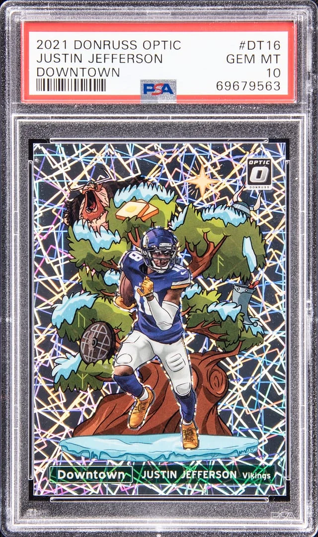 2021 Donruss Optic Justin Jefferson Downtown #DT-16 card image