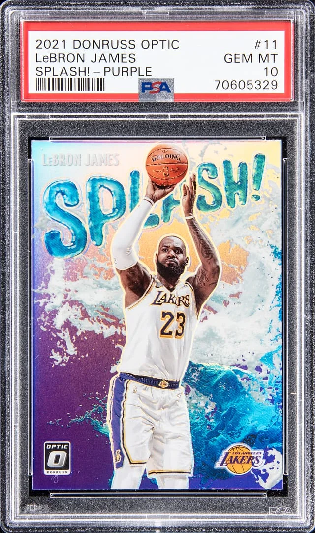 2021 Donruss Optic LeBron James Splash! - Purple #11 card image