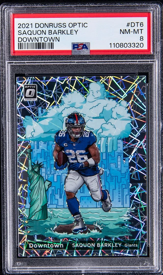 2021 Donruss Optic Saquon Barkley Downtown! #DT-6 card image