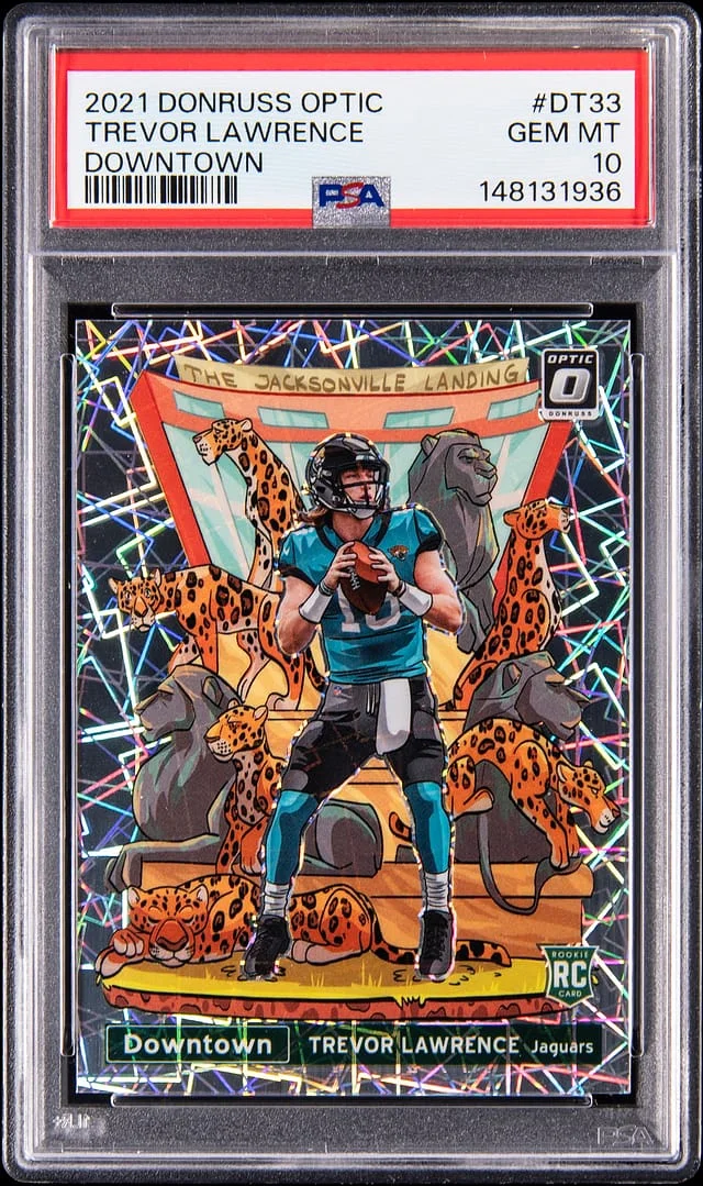 2021 Donruss Optic Trevor Lawrence Downtown #DT-33 card image