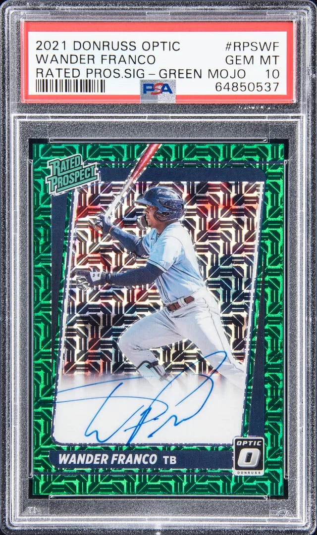 2021 Donruss Optic Wander Franco Rated Prospect Green Mojo #RPS-WF card image