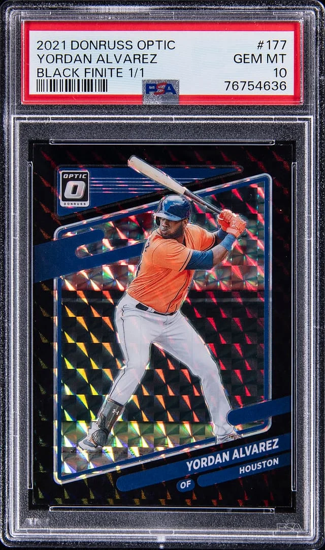 2021 Donruss Optic Yordan Alvarez Black Finite #177 card image