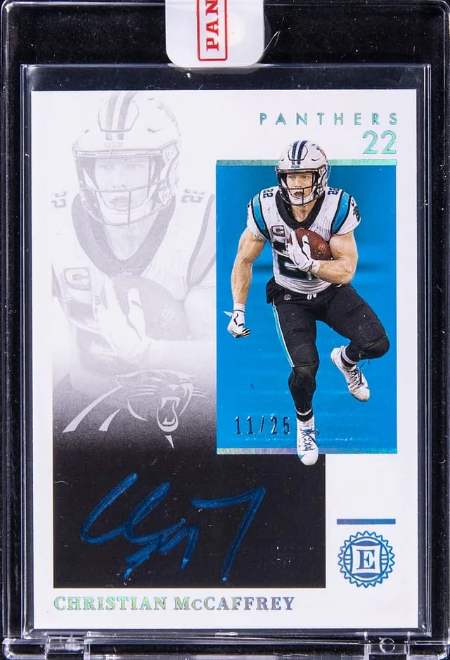 2021 Encased Christian McCaffrey #SAP-CM card image