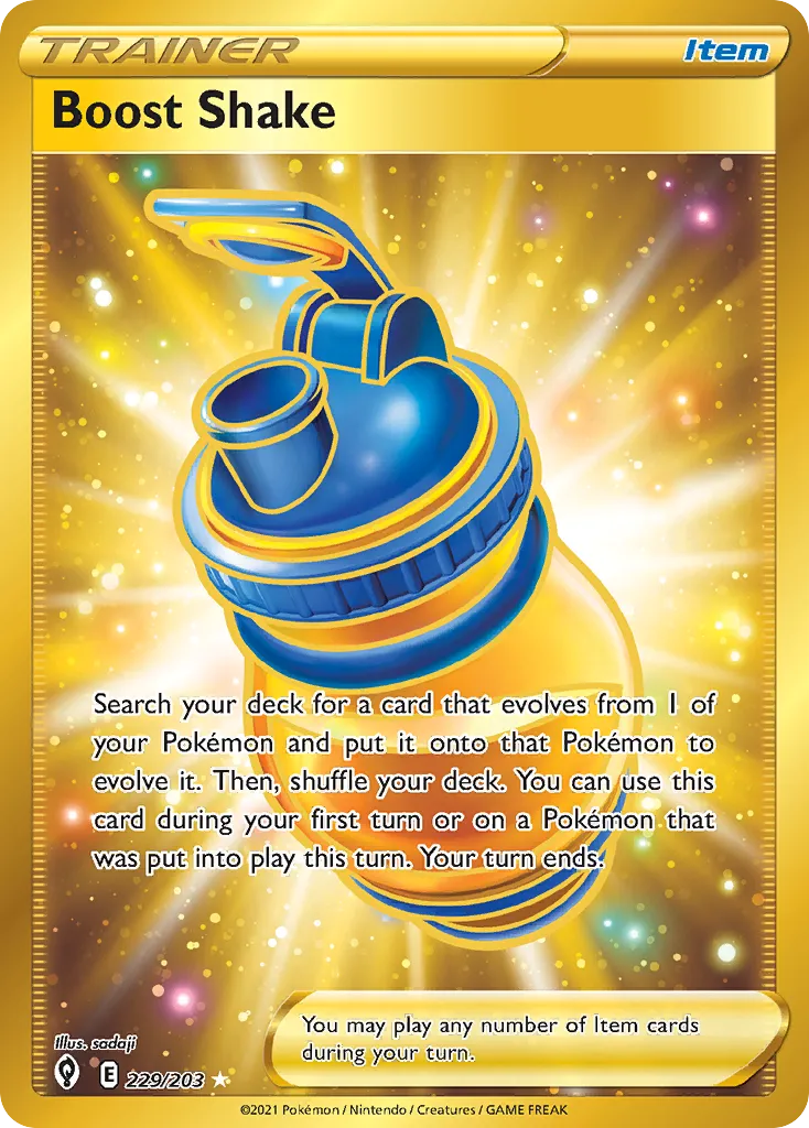 2021 Evolving Skies Boost Shake #229/203 Rare Secret card image