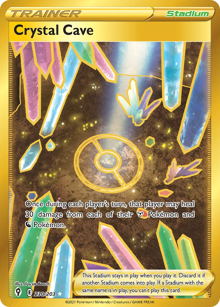 2021 Evolving Skies Crystal Cave #230/203 Rare Secret card image