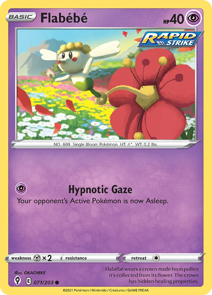 2021 Evolving Skies Flabébé Common #071/203 Common card image