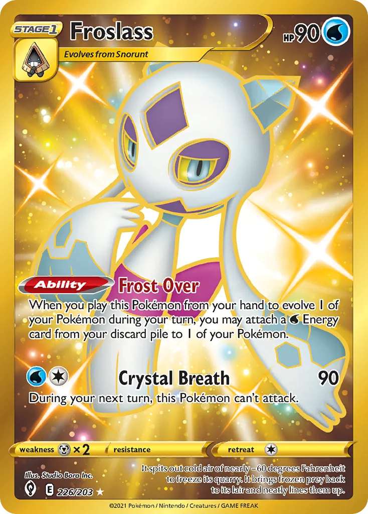 2021 Evolving Skies Froslass #226/203 Rare Secret card image
