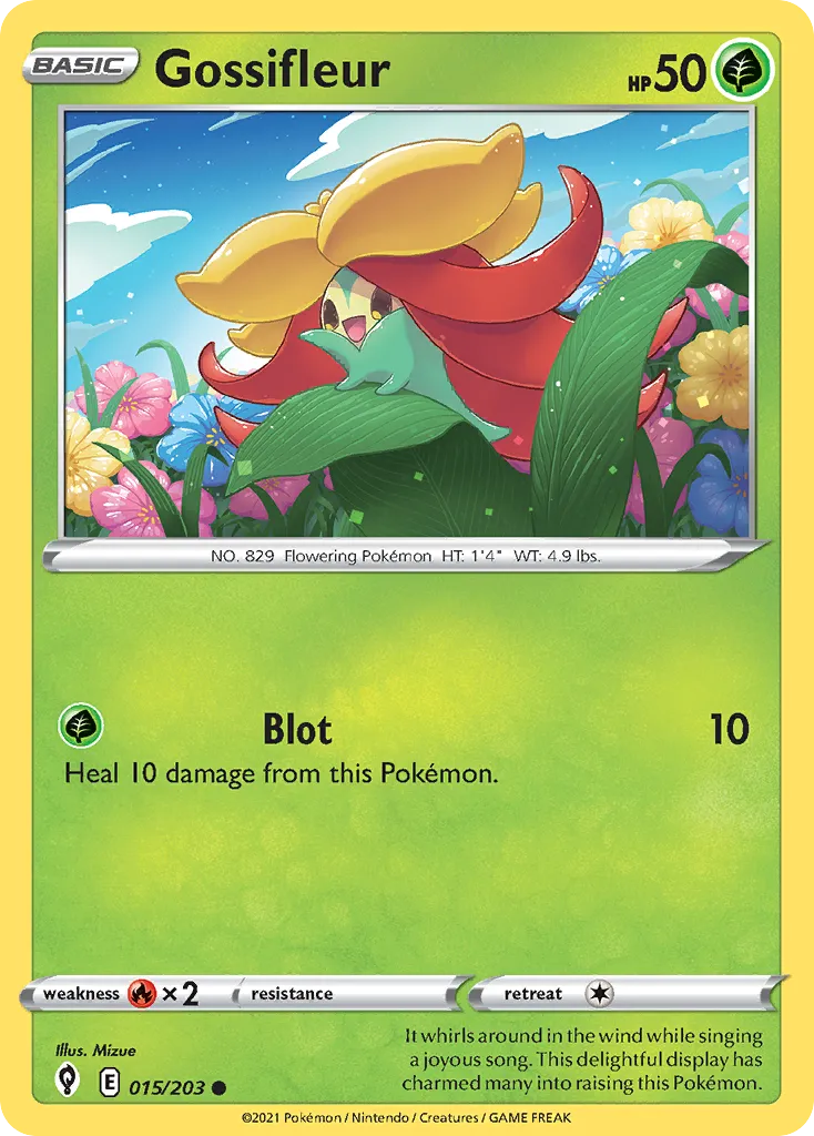 2021 Evolving Skies Gossifleur Common #015/203 Common card image