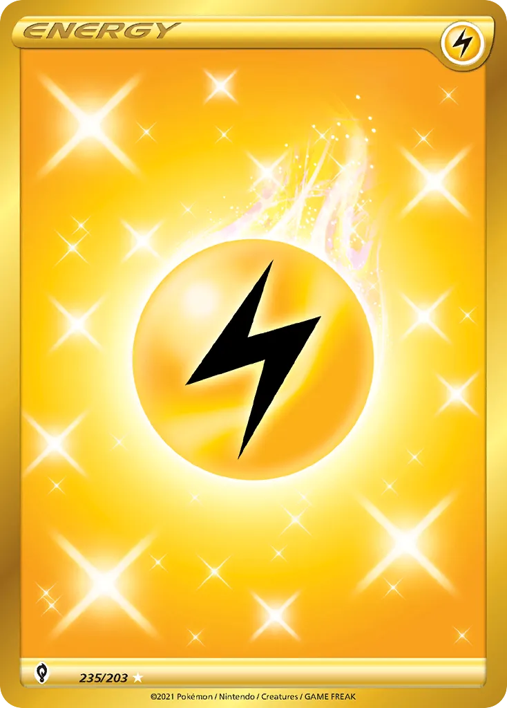 2021 Evolving Skies Lightning Energy #235/203 Rare Secret card image