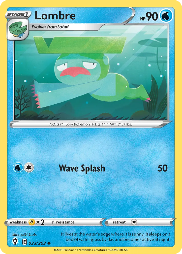 2021 Evolving Skies Lombre Uncommon #033/203 Uncommon card image
