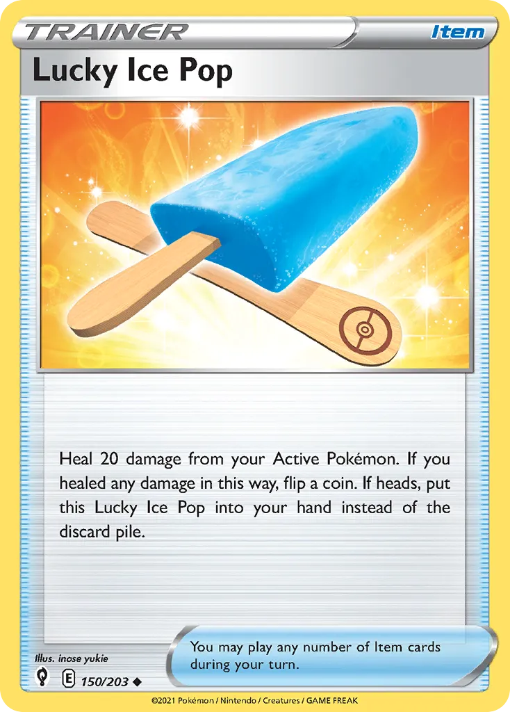 2021 Evolving Skies Lucky Ice Pop #150/203 Uncommon card image
