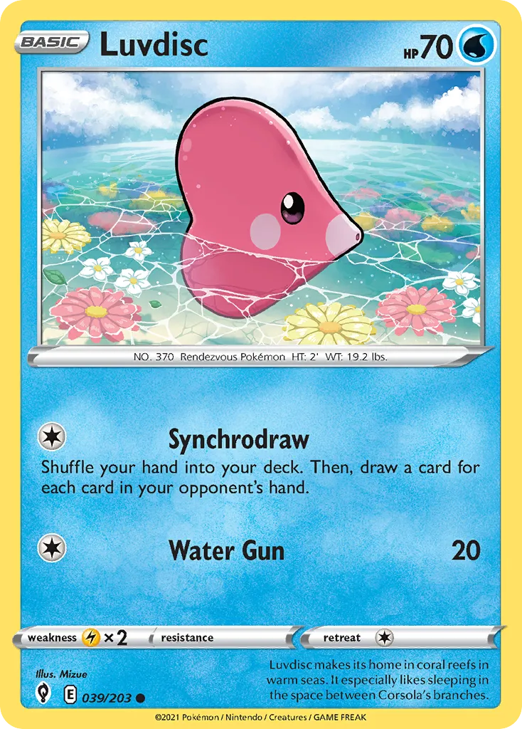 2021 Evolving Skies Luvdisc Common #039/203 Common card image