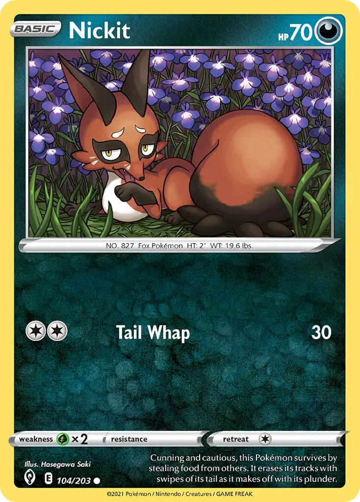 2021 Evolving Skies Nickit Common #104/203 Common card image