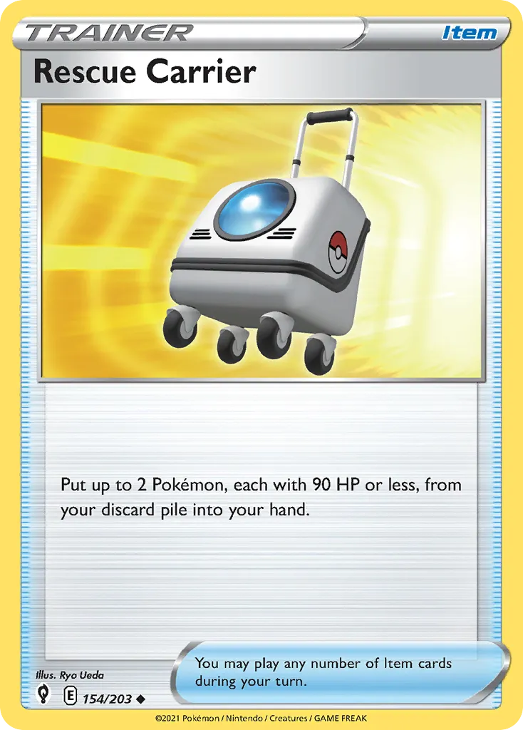 2021 Evolving Skies Rescue Carrier #154/203 Uncommon card image