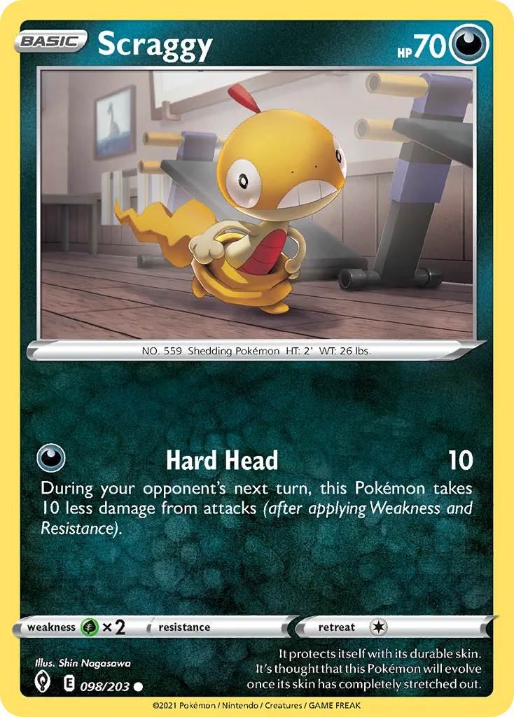 2021 Evolving Skies Scraggy Common #098/203 Common card image