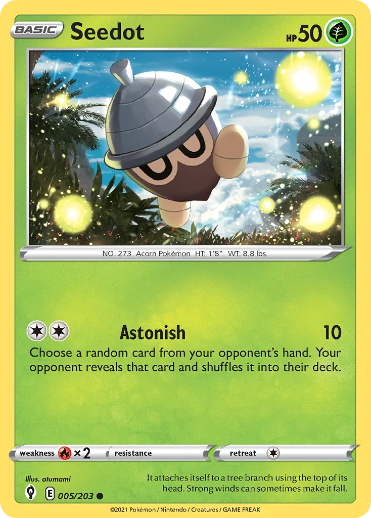 2021 Evolving Skies Seedot Common #005/203 Common card image