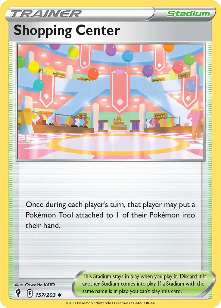 2021 Evolving Skies Shopping Center #157/203 Uncommon card image