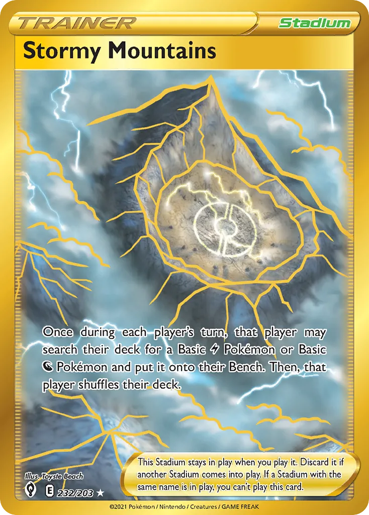 2021 Evolving Skies Stormy Mountains #161/203 Uncommon card image