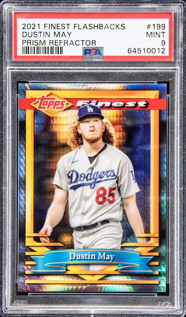 2021 Finest Dustin May Flashbacks Prism Refractor #199 card image