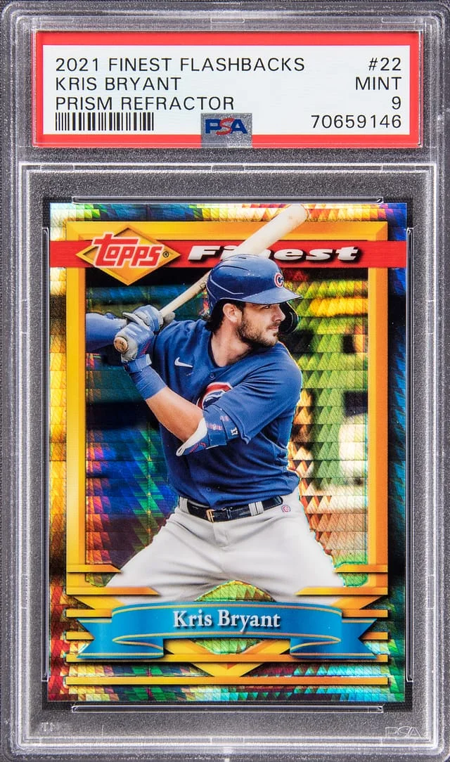 2021 Finest Kris Bryant Flashbacks Prism Refractor #22 card image