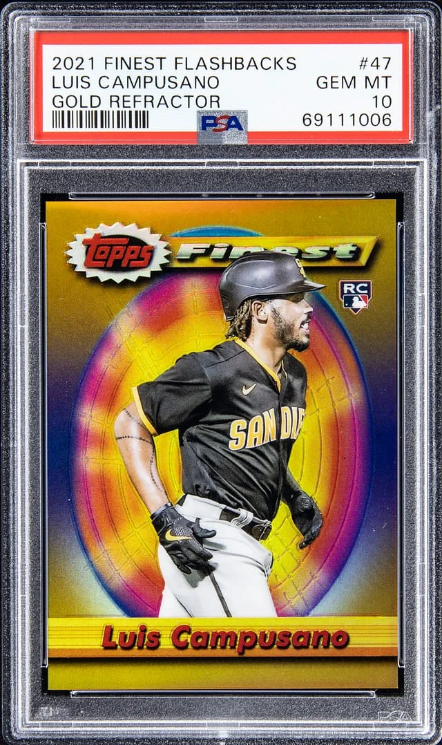 2021 Finest Luis Campusano Flashbacks Gold Refractor #47 card image