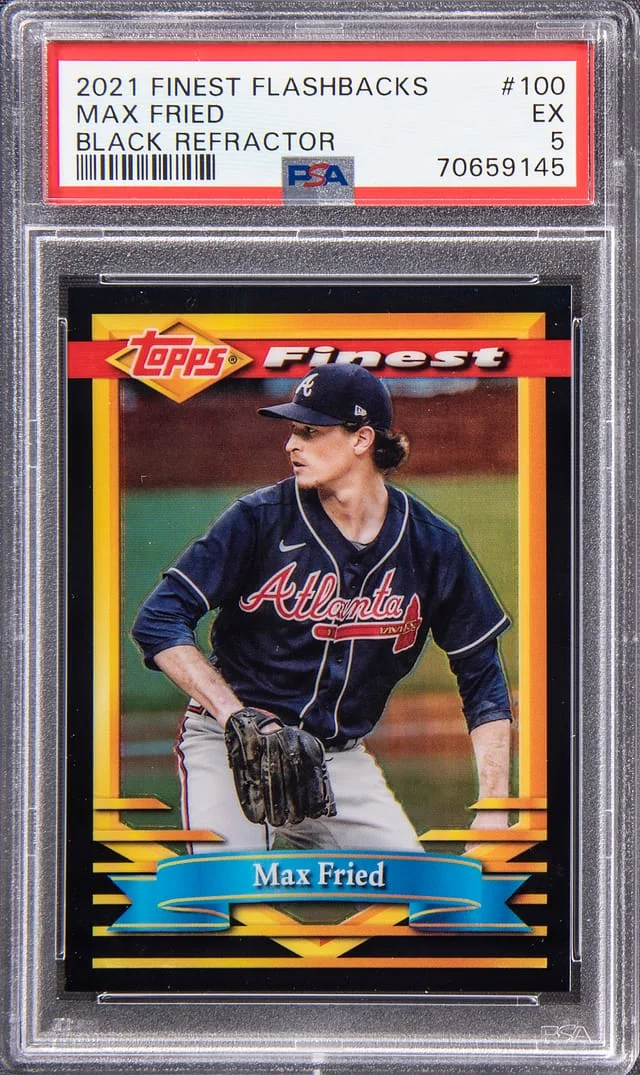 2021 Finest Max Fried Flashbacks Black Refractor #100 card image