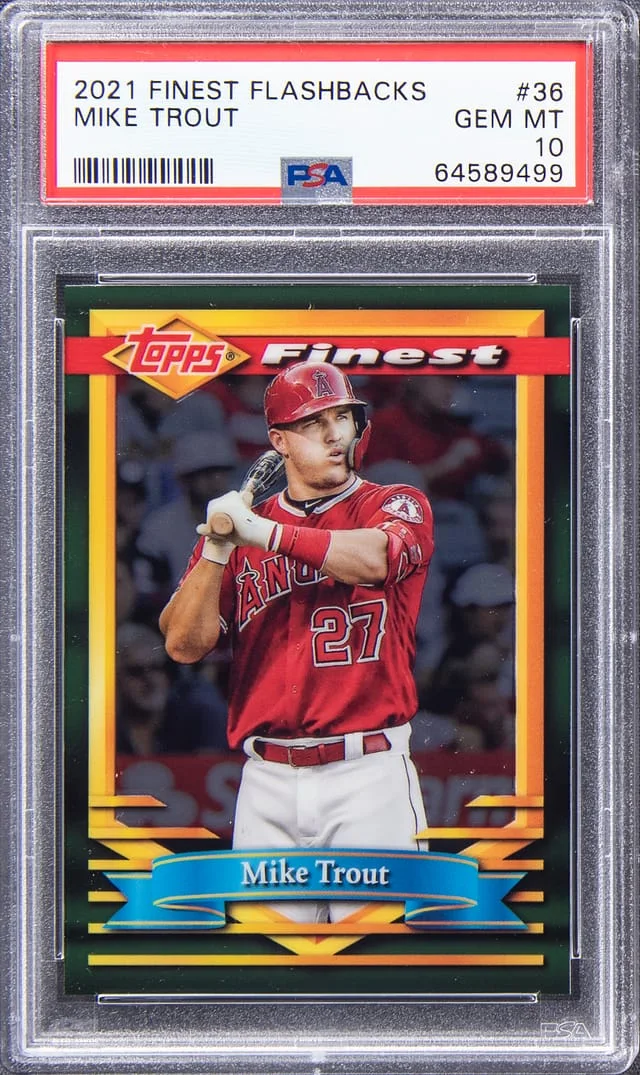 2021 Finest Mike Trout Flashbacks #36 card image